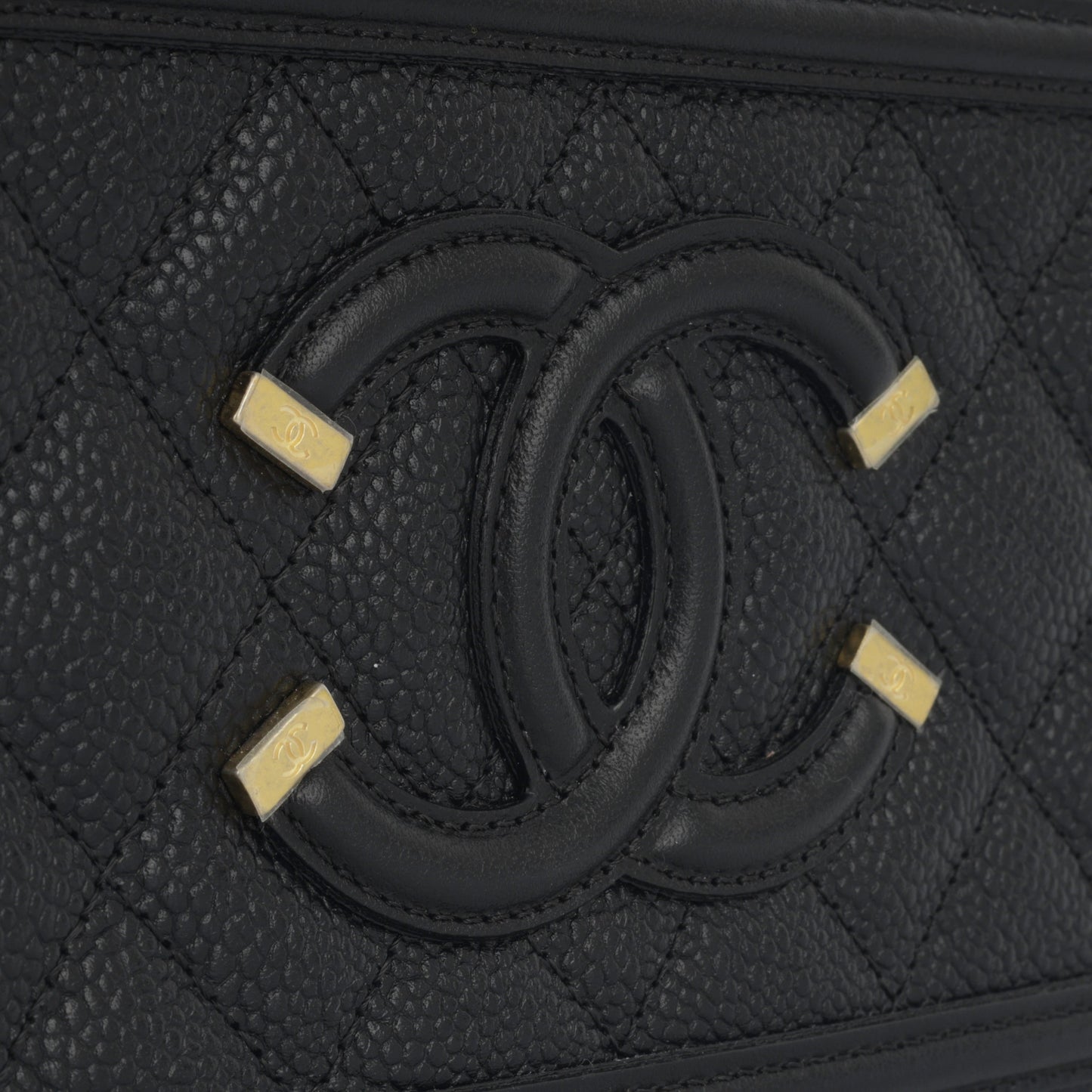 Chanel Cc Filigree Clutch On Chain