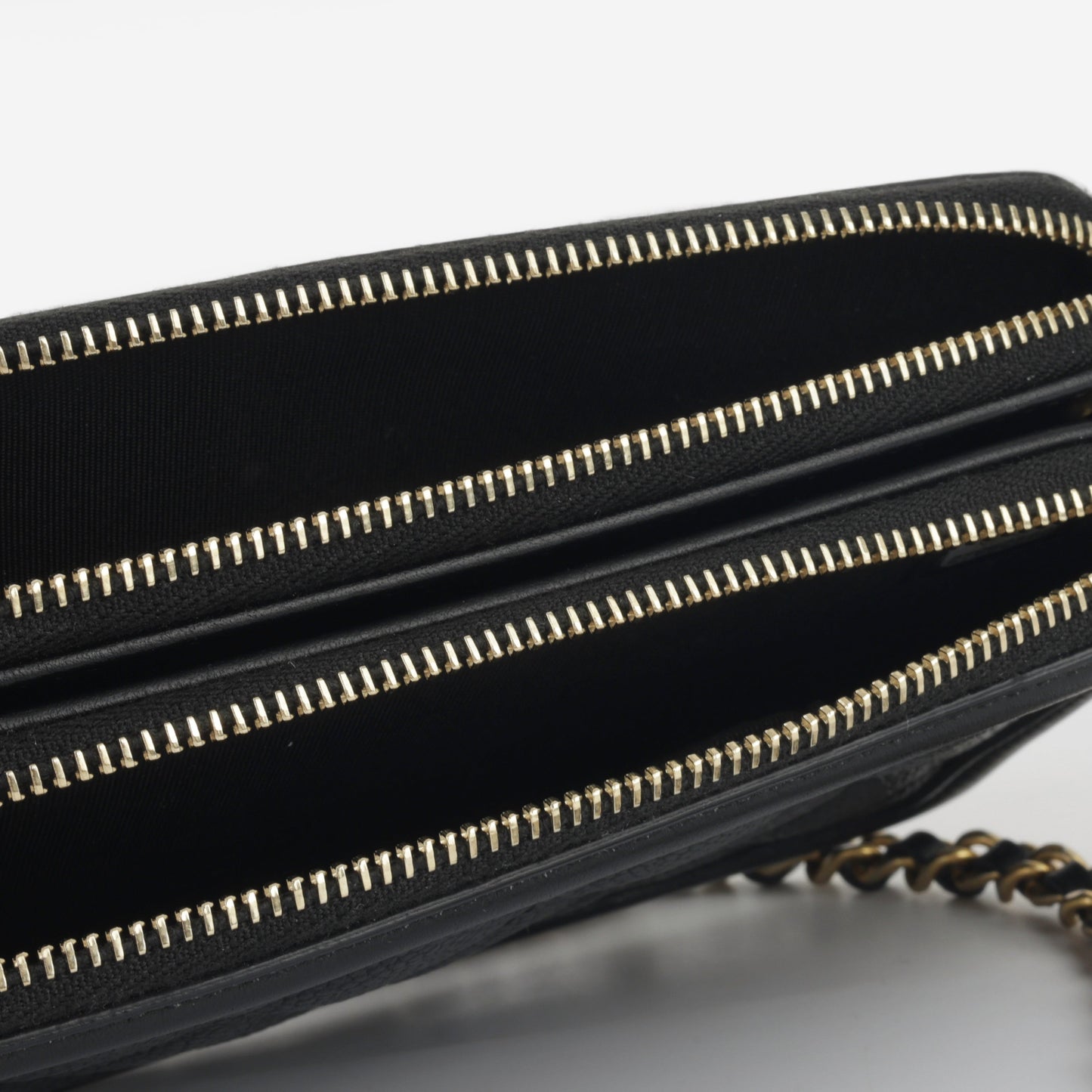 Chanel Cc Filigree Clutch On Chain