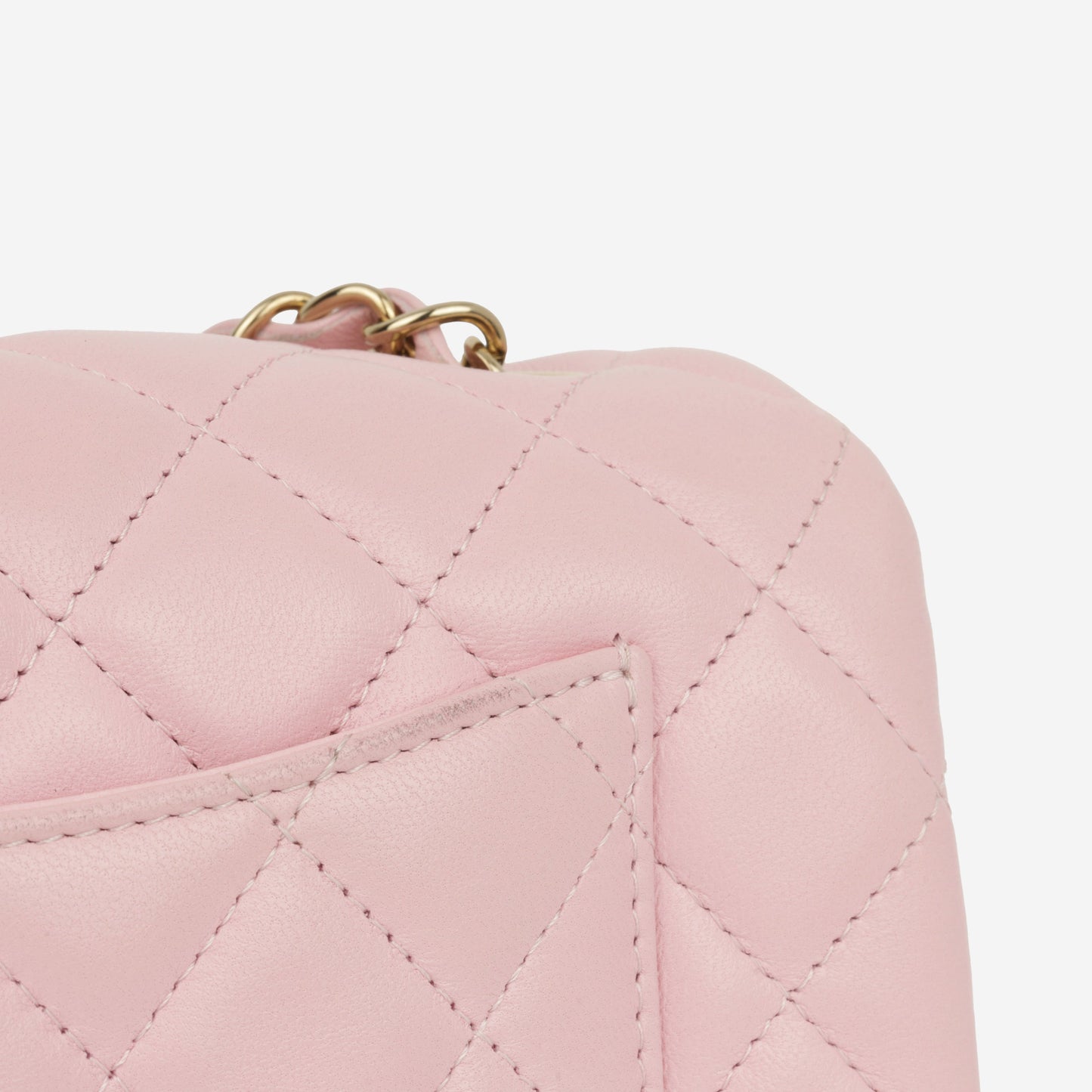 Chanel Classic Flap Lambskin Gold Shoulder Bag Style 124