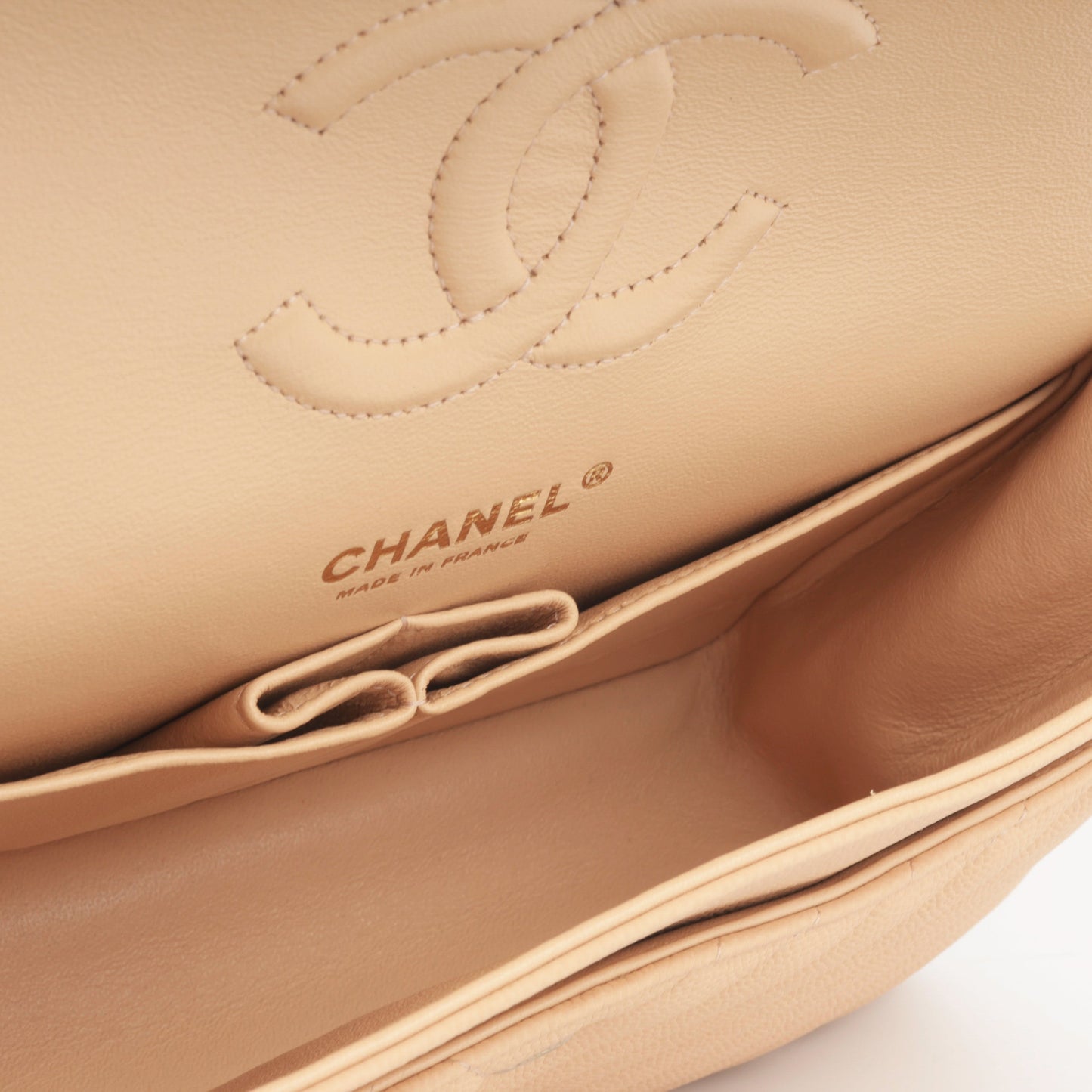 Chanel Classic Flap Lambskin Gold Shoulder Bag Style 118