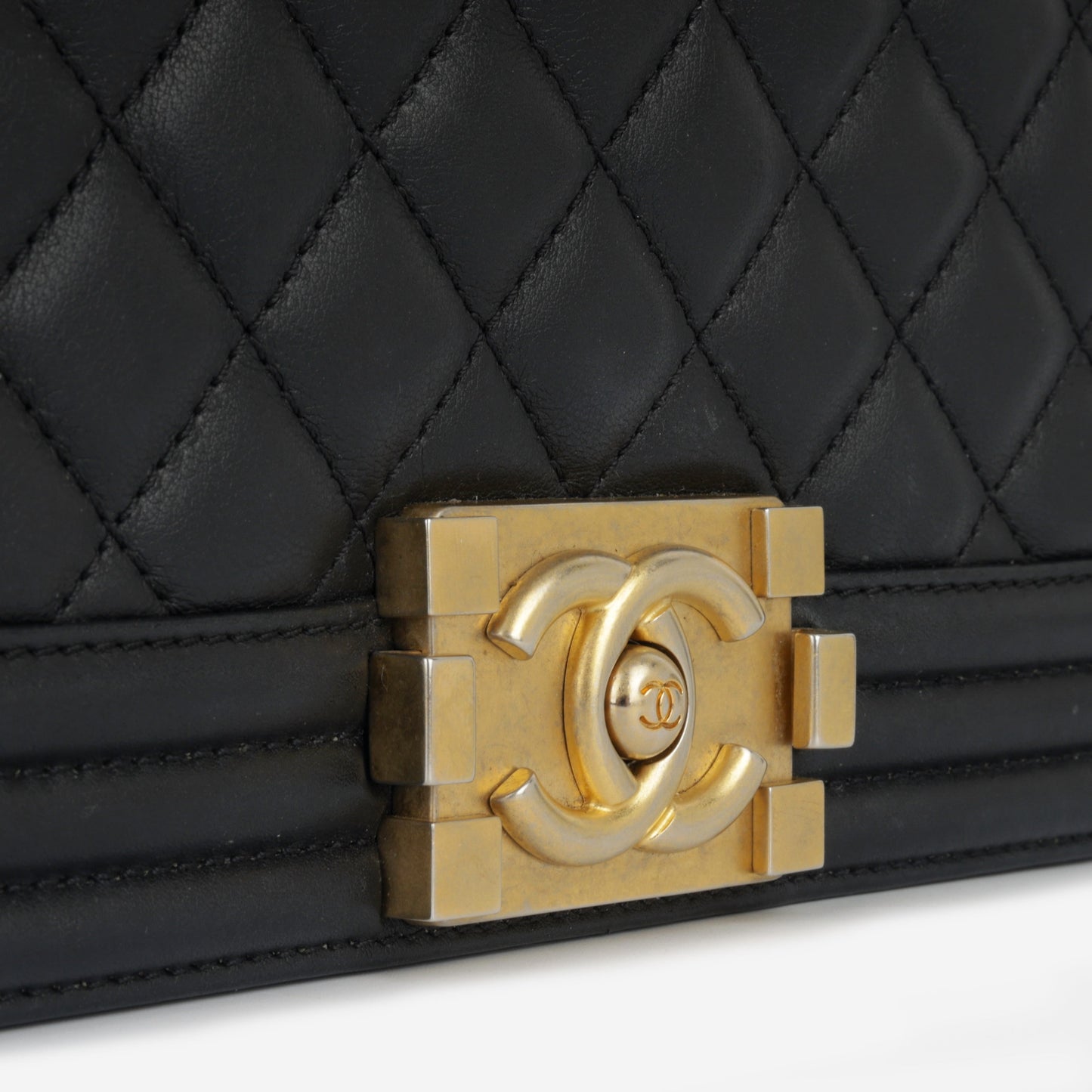 Chanel Boy Bag Lambskin Black Shoulder Bag Style 17