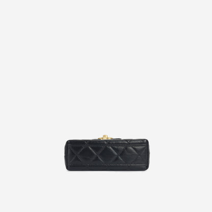 Chanel Kelly Lambskin Black Shoulder Bag Style 2