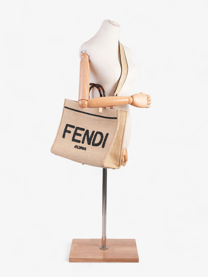 Fendi Sunshine Leather Black Tote Bag Black