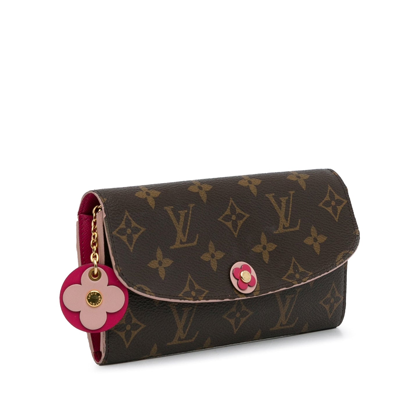 Brown Louis Vuitton Monogram Emilie Bloom Flowers Wallet