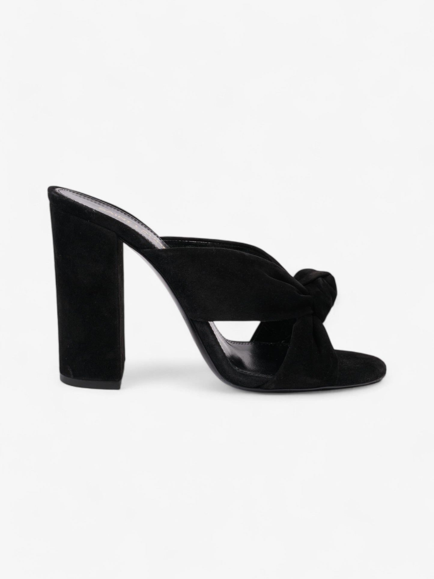 Saint Laurent Loulou Knot Sandals Black Suede Eu 37 5 Uk 4 5