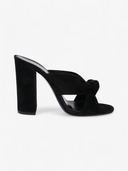 Saint Laurent Loulou Knot Sandals Black Suede Eu 37 5 Uk 4 5