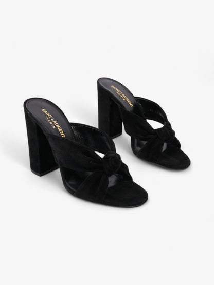 Saint Laurent Loulou Knot Sandals Black Suede Eu 37 5 Uk 4 5