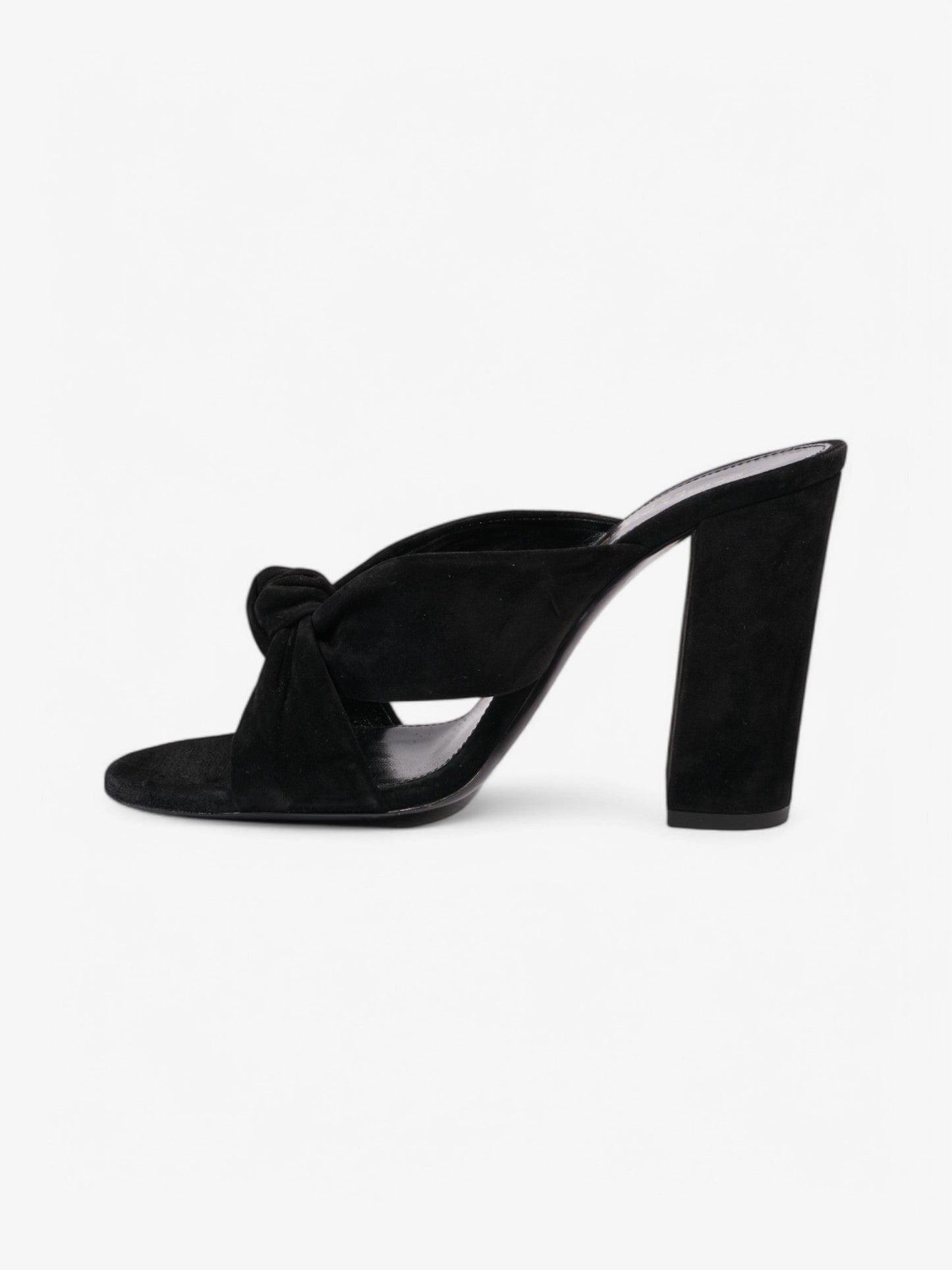 Saint Laurent Loulou Knot Sandals Black Suede Eu 37 5 Uk 4 5