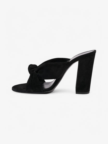 Saint Laurent Loulou Knot Sandals Black Suede Eu 37 5 Uk 4 5