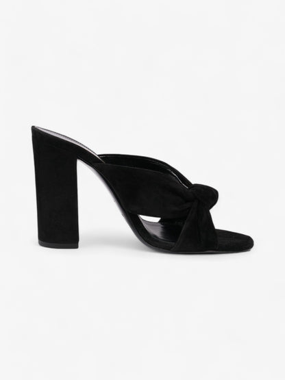 Saint Laurent Loulou Knot Sandals Black Suede Eu 37 5 Uk 4 5