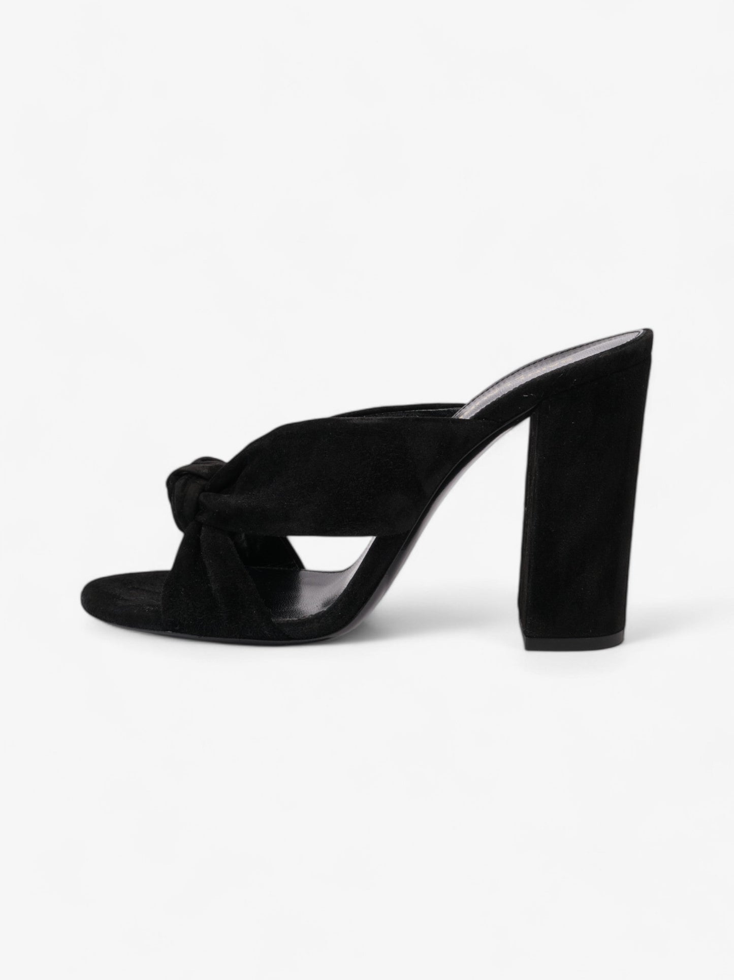 Saint Laurent Loulou Knot Sandals Black Suede Eu 37 5 Uk 4 5
