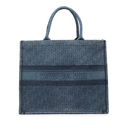 Dior Book Tote Oblique Blue Tote Bag Oblique