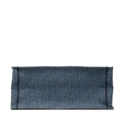 Blue Dior Large Oblique Denim Book Tote