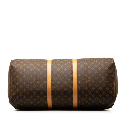 Brown Louis Vuitton Monogram Keepall 60 Travel Bag