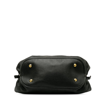 Black Louis Vuitton Monogram Mahina XL Hobo Bag