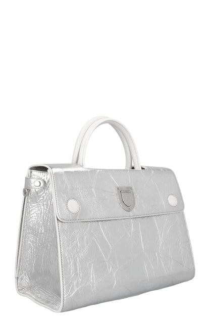 Christian Dior Medium Diorever Tote Leather Silver