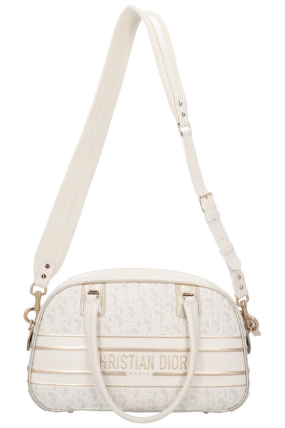 Christian Dior Vibe Zip Bowling Bag White