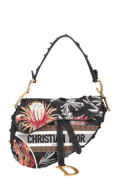 Christian Dior Saddle Bag Cavnas Brown