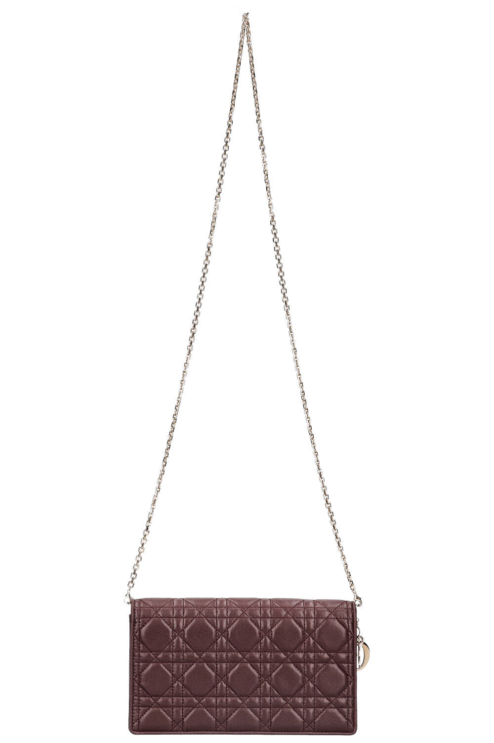 Christian Dior Lady Dior Pouch Cannage Eggplant