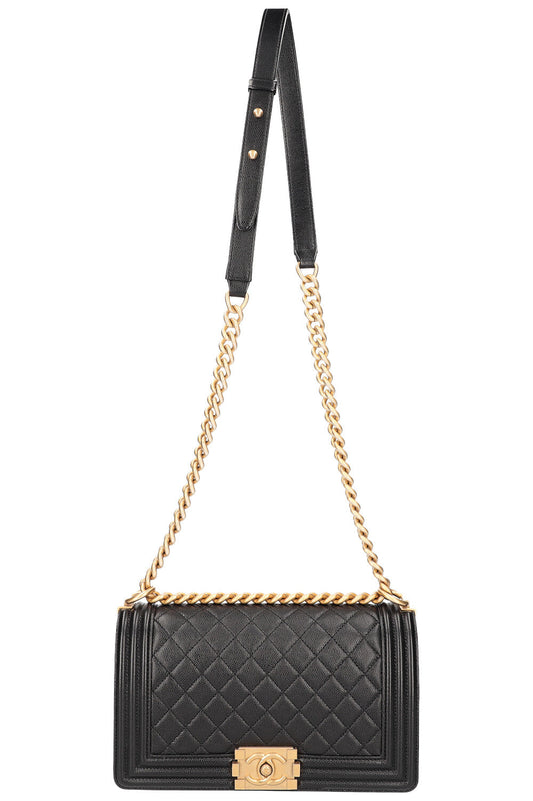 Chanel Boy Bag Medium Caviar Black