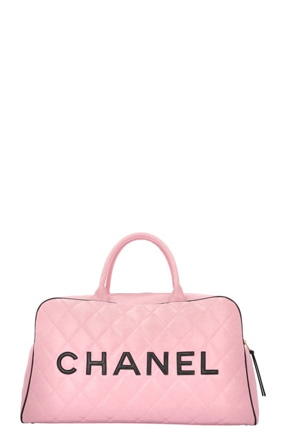 Chanel Bowling Bag Calfskin Pink