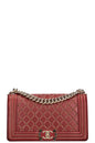 Chanel Boy Bag Chain Quilted Red