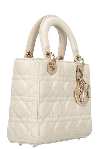 Christian Dior Small Lady Dior My Abcdior Bag White