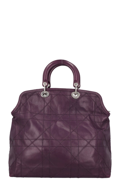 Christian Dior Granville Cannage Tote Bag Purple