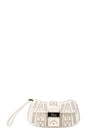 Christian Dior Columbus Clutch Embroidered White