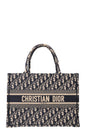 Christian Dior Book Tote Medium Oblique Blue