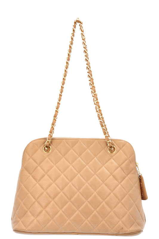 Chanel Caviar Beige Luxury Handbag