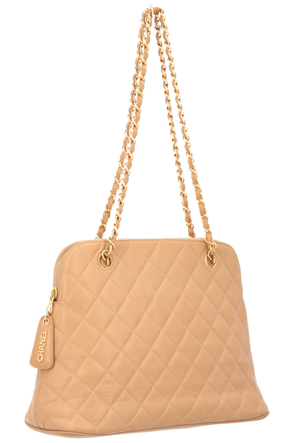 Chanel Caviar Beige Luxury Handbag
