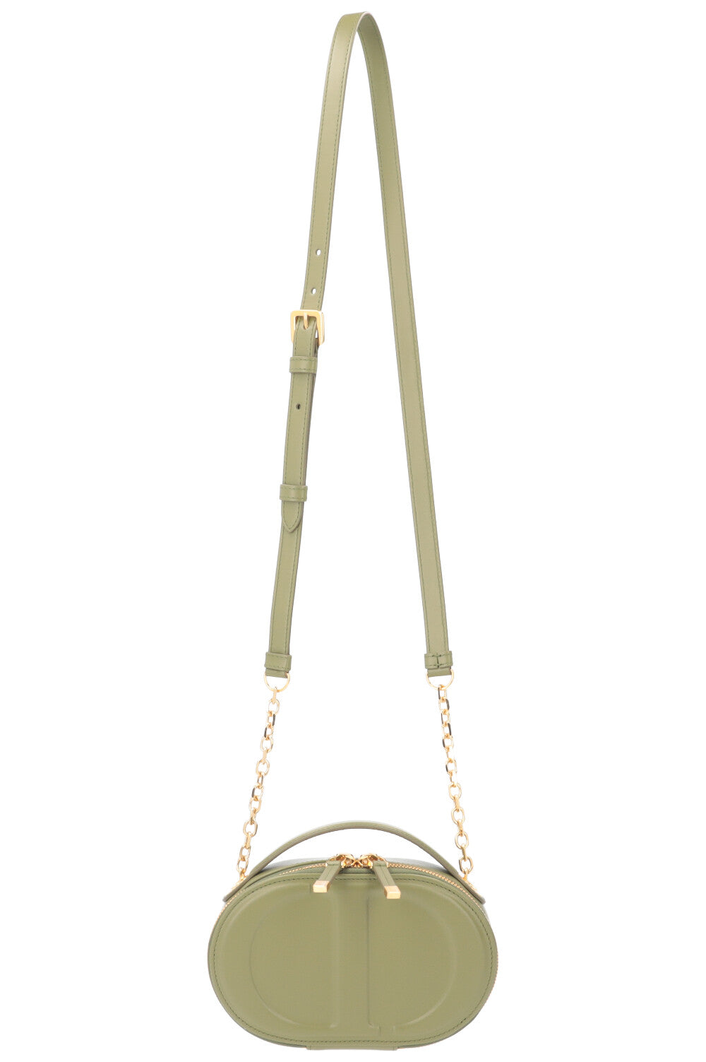 Christian Dior Cd Signature Oval Camera Bag Leather Olive