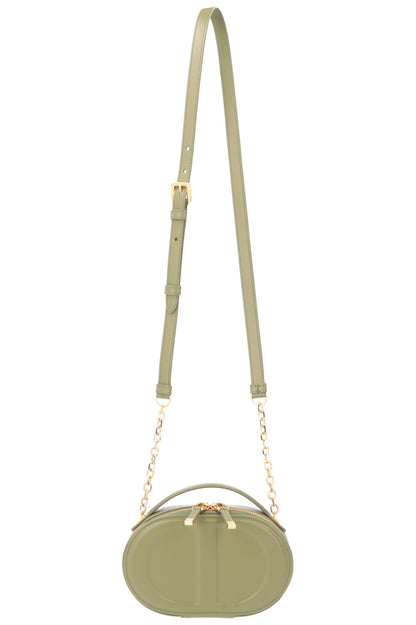Christian Dior Cd Signature Oval Camera Bag Leather Olive