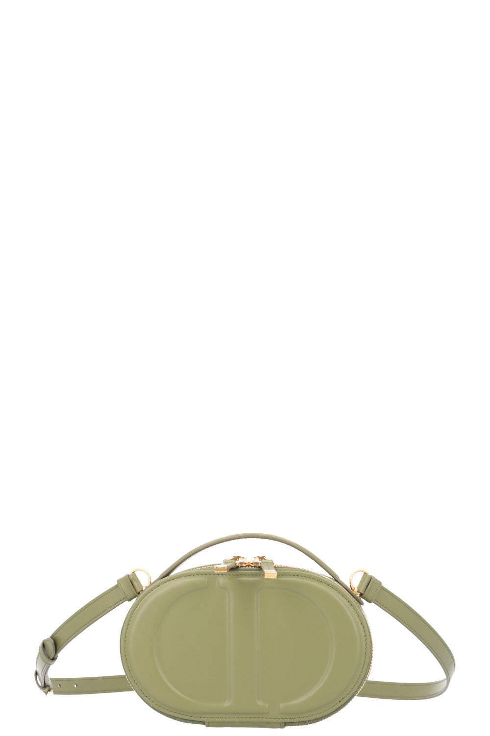 Christian Dior Cd Signature Oval Camera Bag Leather Olive