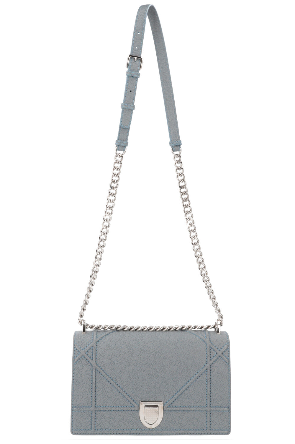 Christian Dior Diorama Crossbody Bag Grained Calfskin Blue