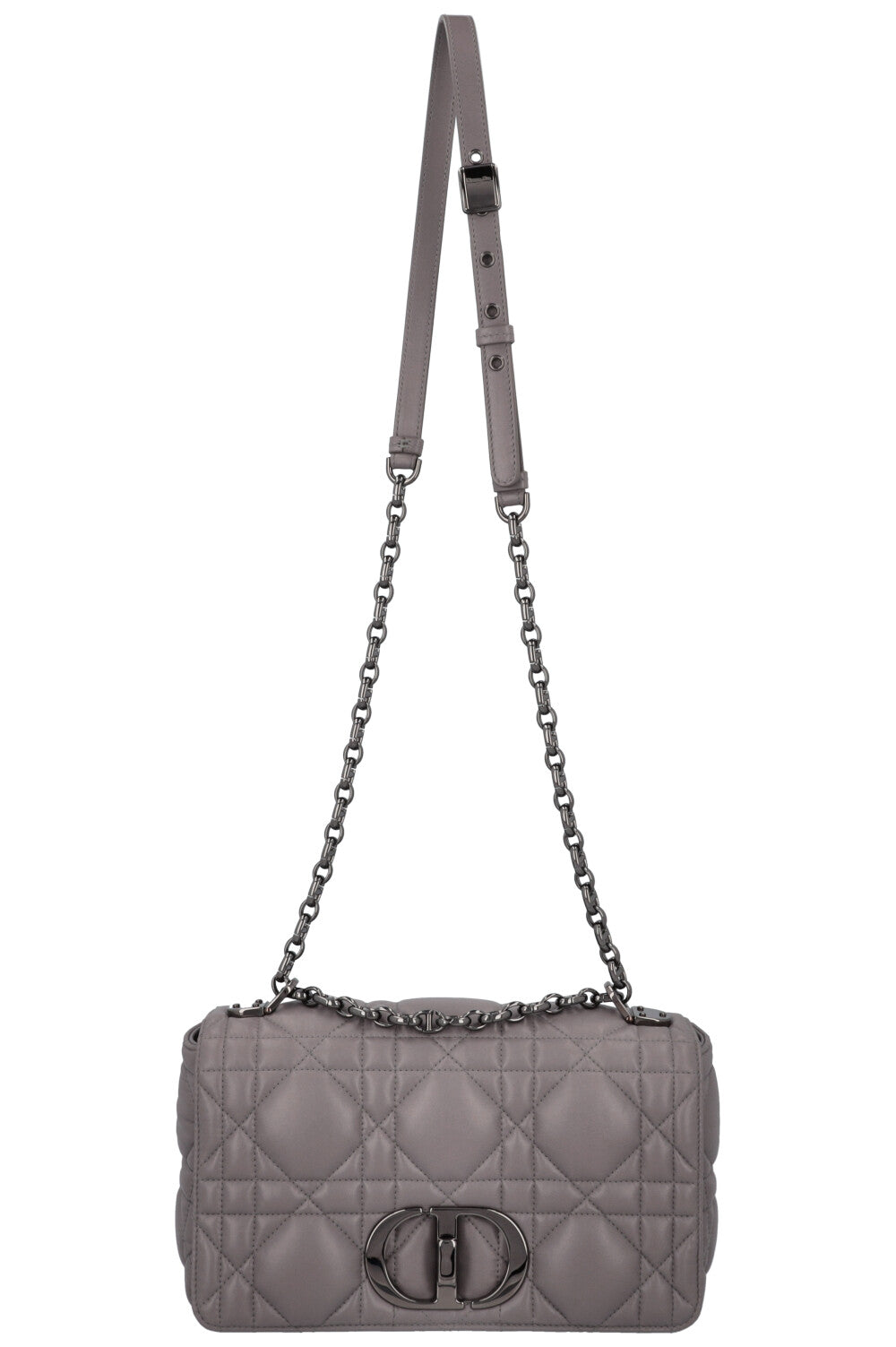 Dior Caro Cannage Grey Shoulder Bag
