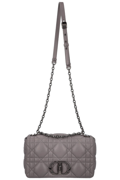 Dior Caro Cannage Grey Shoulder Bag