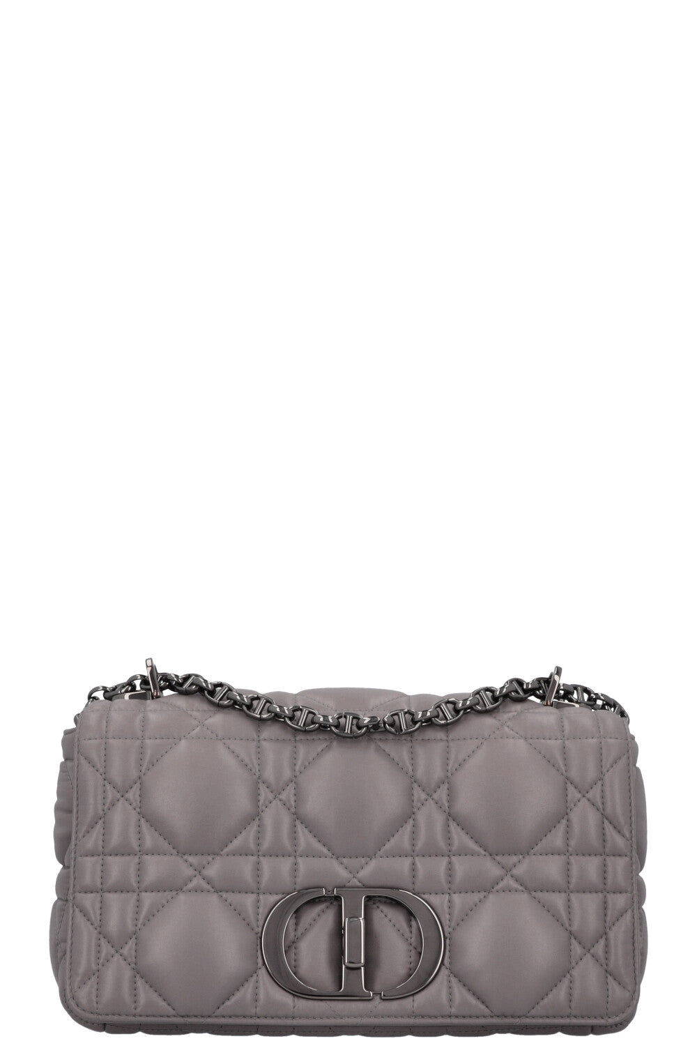 Dior Caro Cannage Grey Shoulder Bag