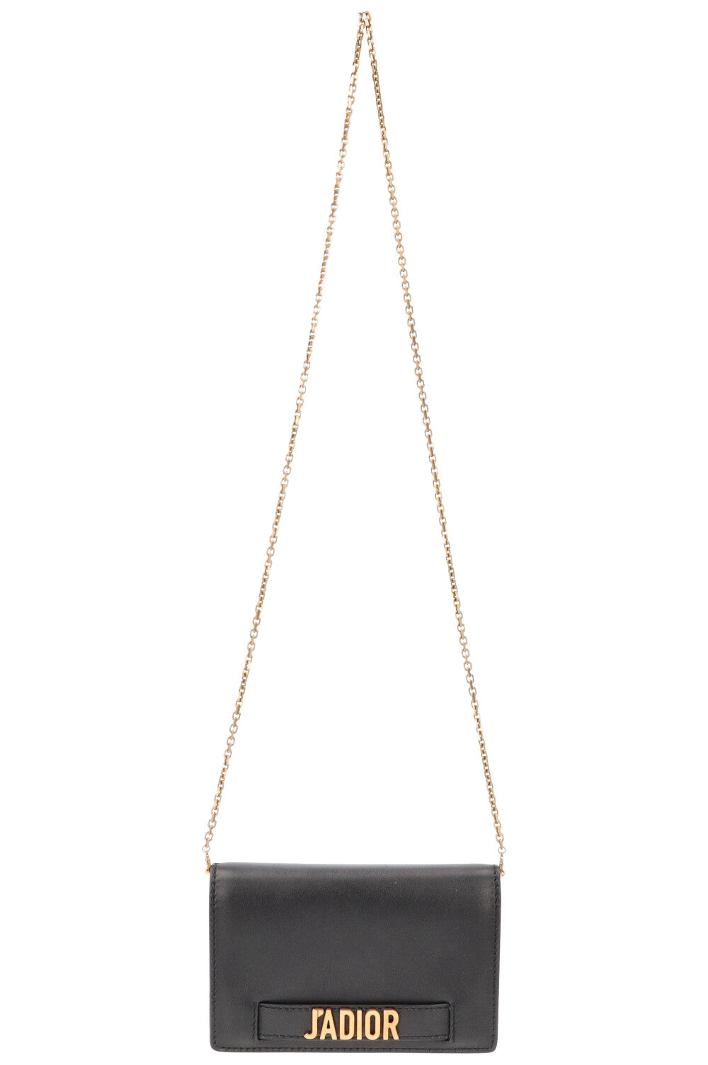 Christian Dior J Adior Crossbody Bag Leather Black Gold