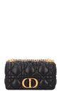 Christian Dior Caro Medium Crossbody Bag Cannage Black