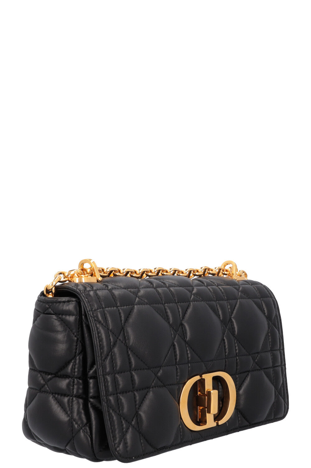 Christian Dior Caro Medium Crossbody Bag Cannage Black