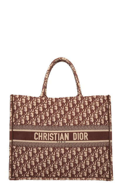 Christian Dior Book Tote Medium Oblique Brown