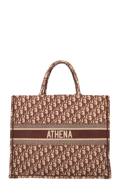 Christian Dior Book Tote Medium Oblique Brown