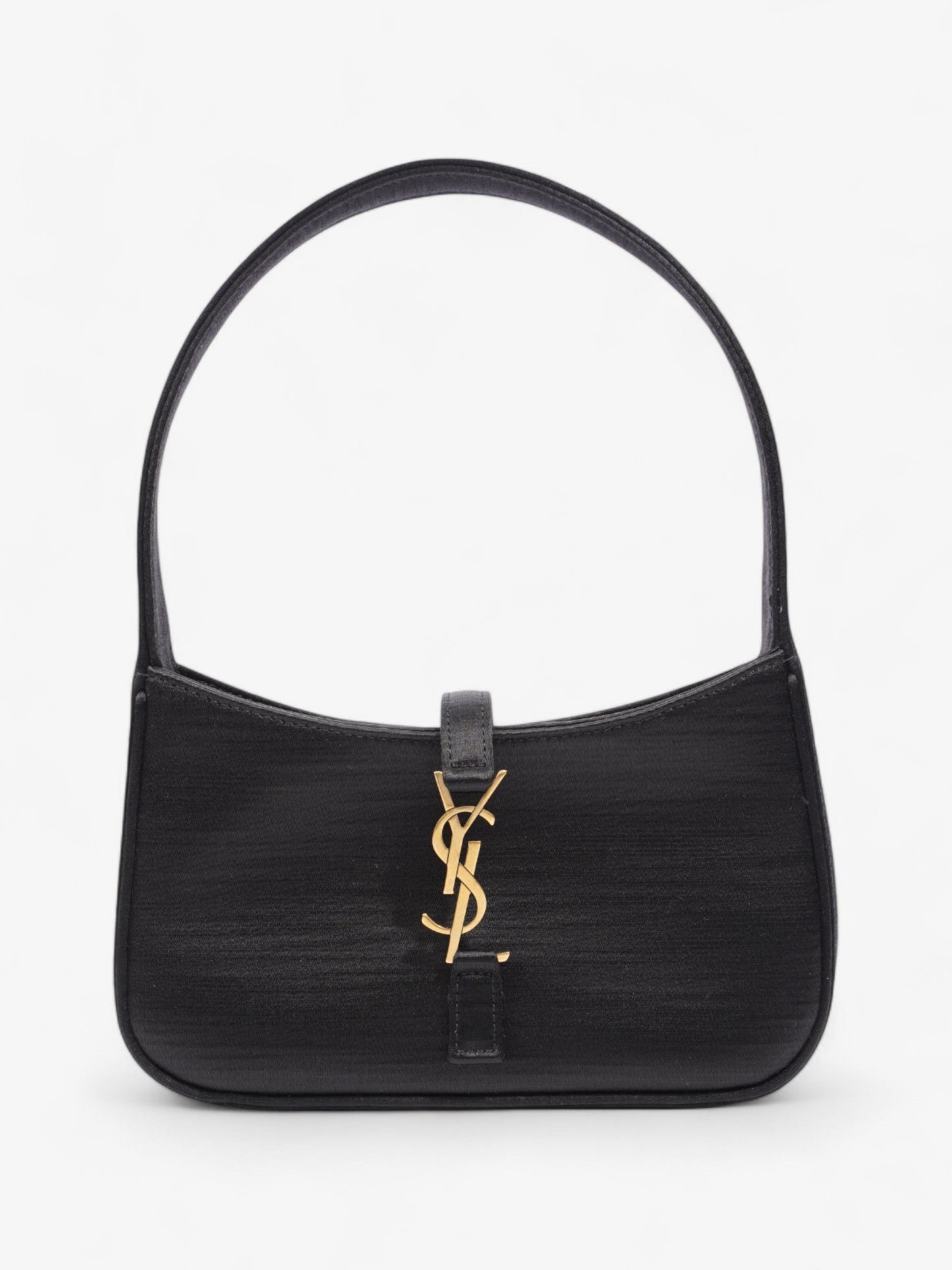 Saint Laurent Le 5 A 7 Black Satin Mini