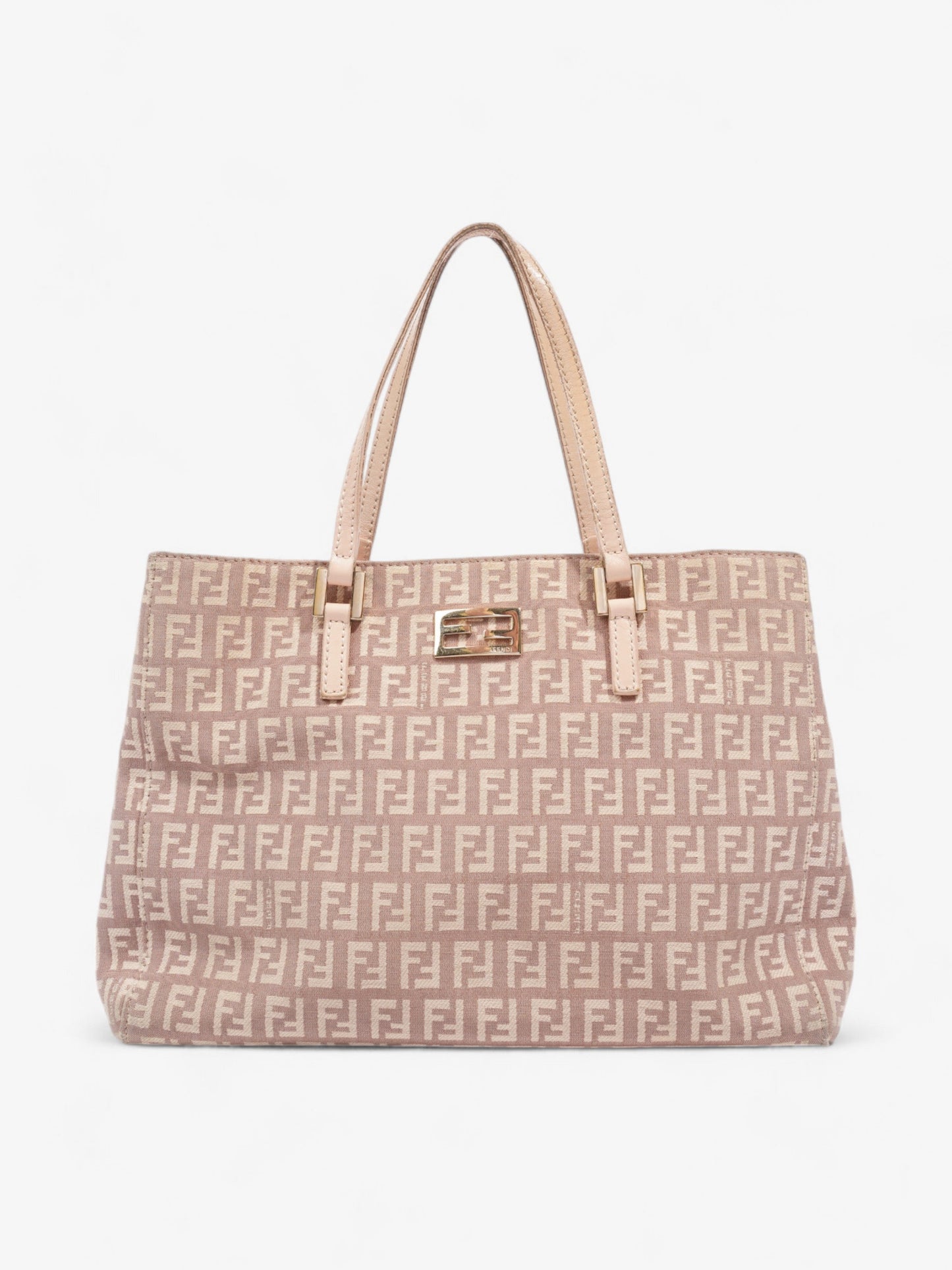 Fendi Tote Leather Cream Tote Bag