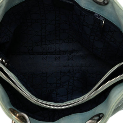 Dior Lady Dior Cannage Blue Handbag