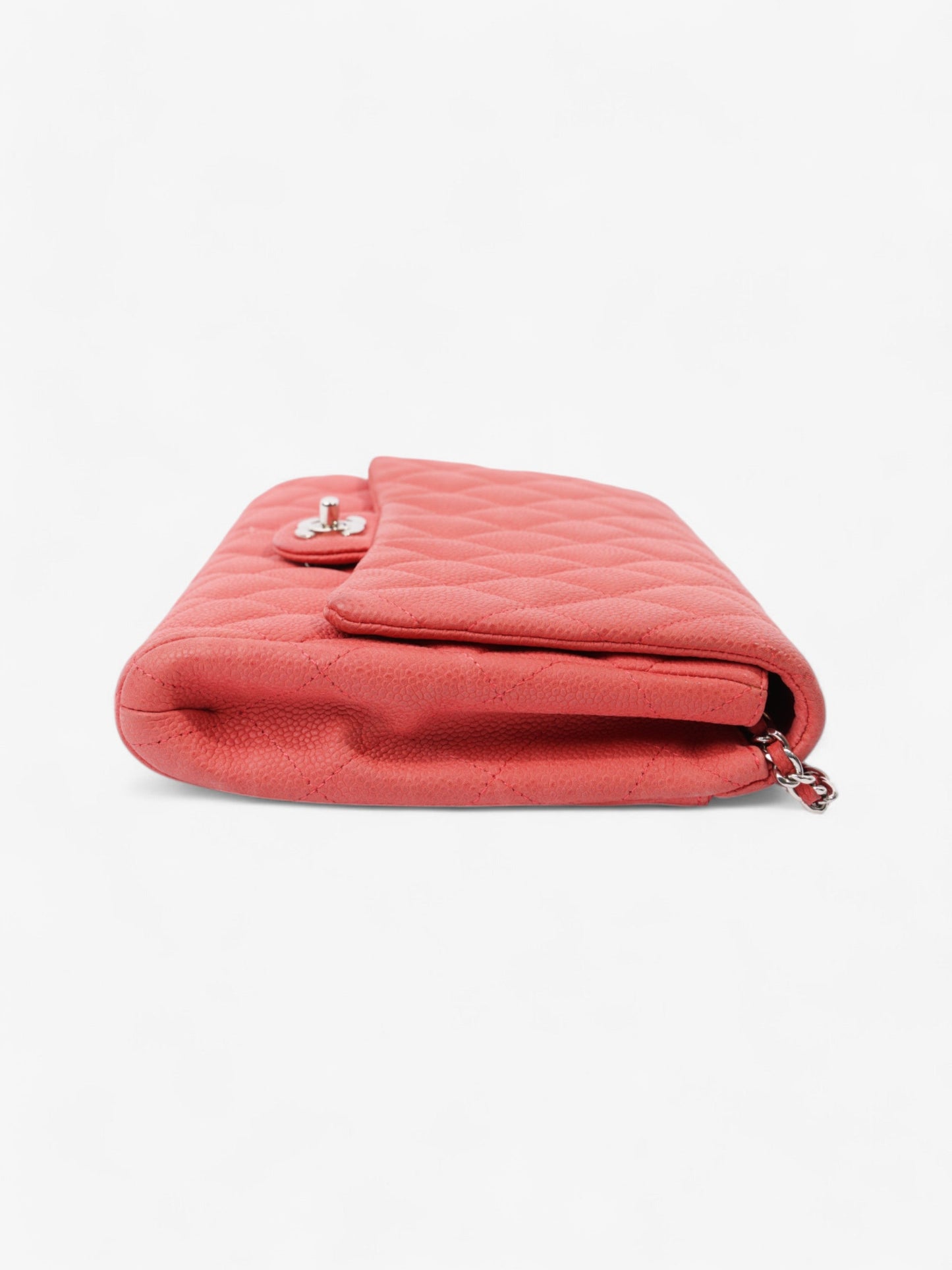 Chanel Envelope Clutch With Chain Coral Caviar Leather