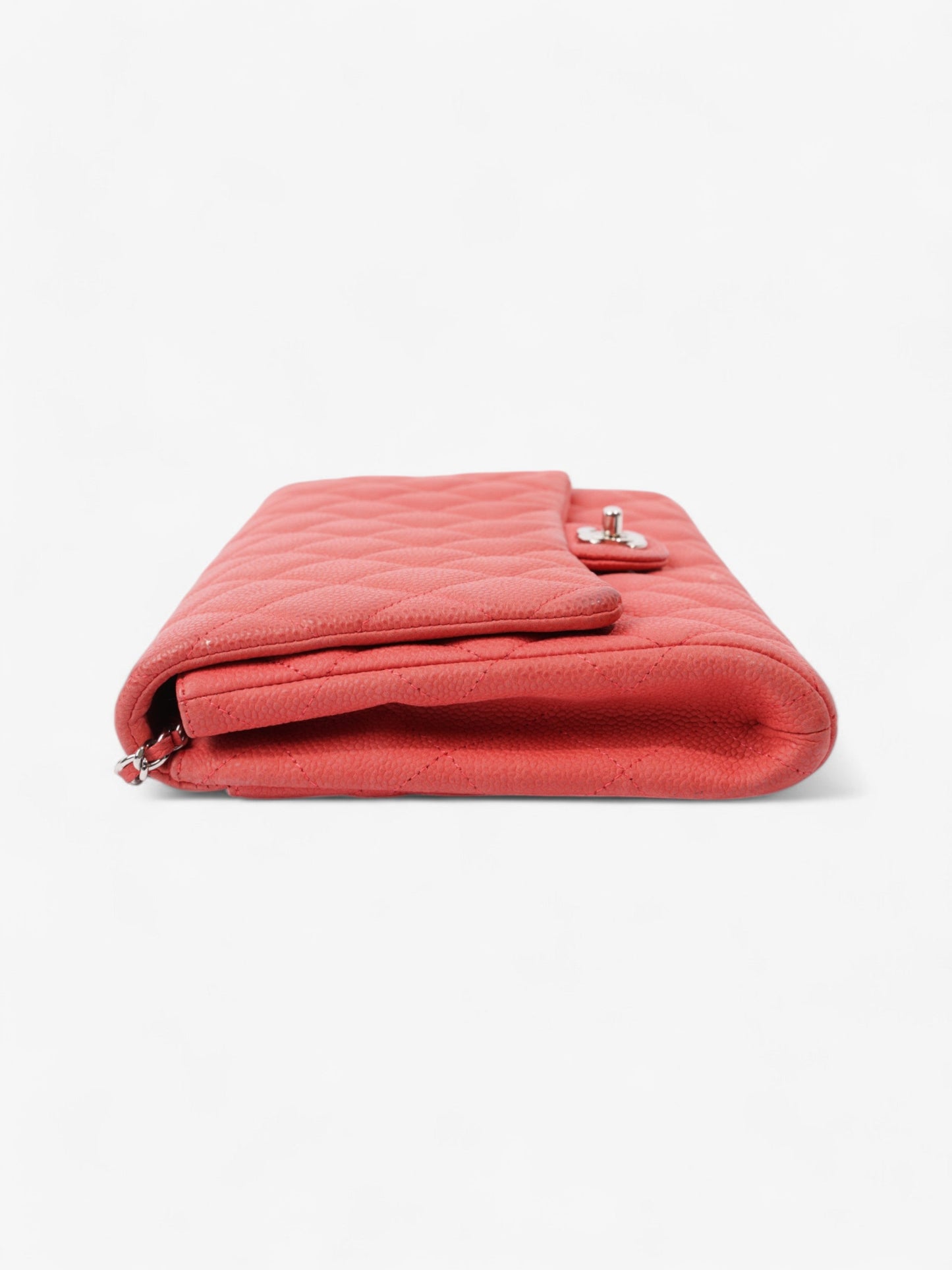 Chanel Envelope Clutch With Chain Coral Caviar Leather