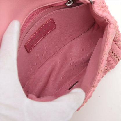 Chanel Pink Paris Seoul Mini Crochet Lambskin Flap Bag